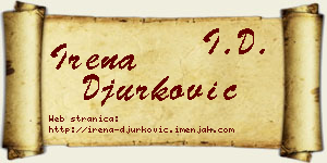 Irena Đurković vizit kartica